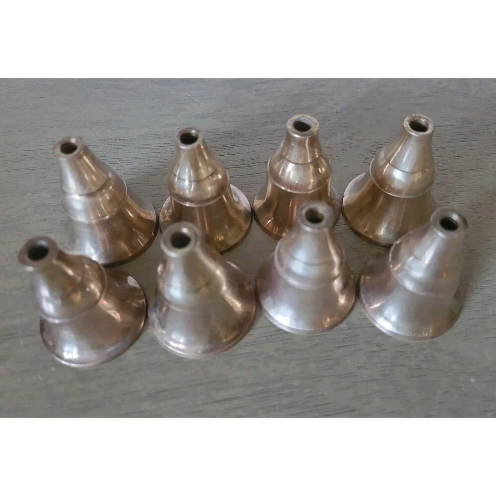 Vintage MCM Brass 8 Arm Cup Round Candelabra Circular Candle Holder 14